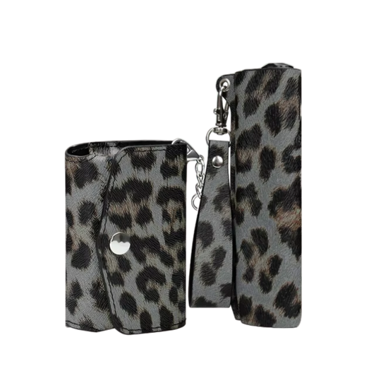 HOLDER SET LEOPARD BLACK