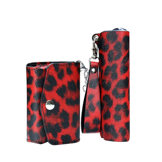 HOLDER SET LEOPARD RED