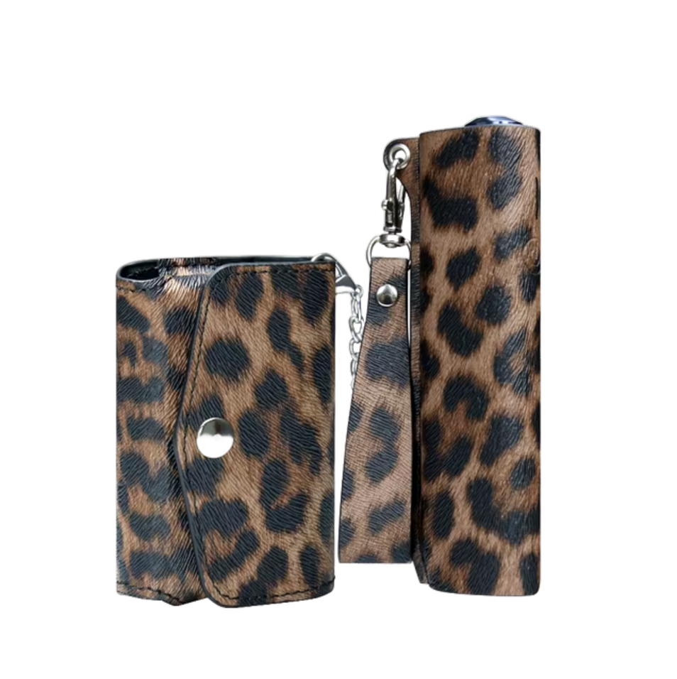 HOLDER SET LEOPARD BROWN