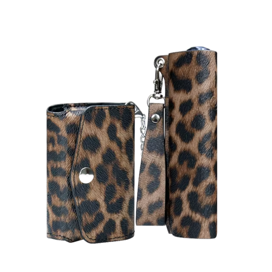 HOLDER SET LEOPARD BROWN